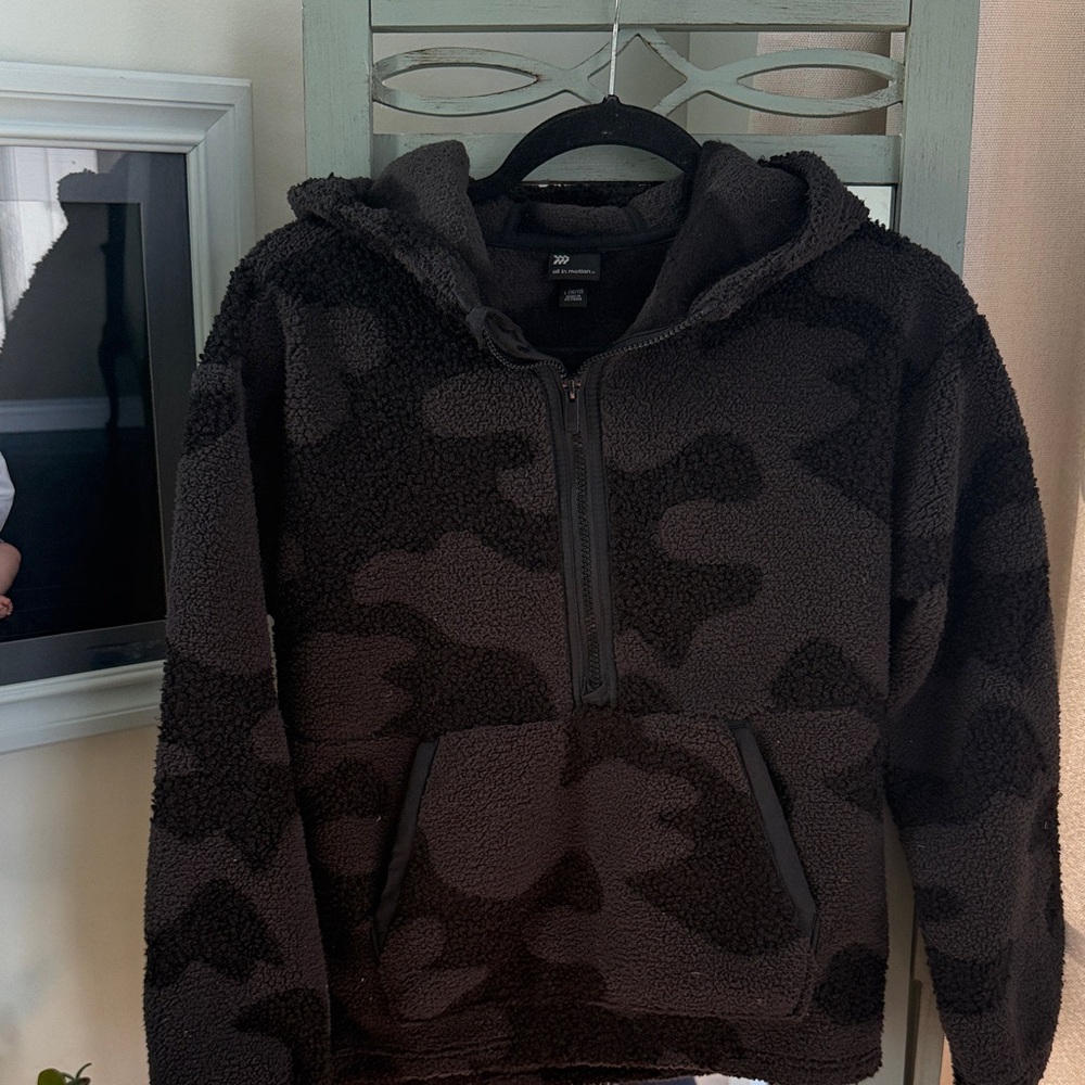 All in Motion Black Camo Sherpa Hoodie